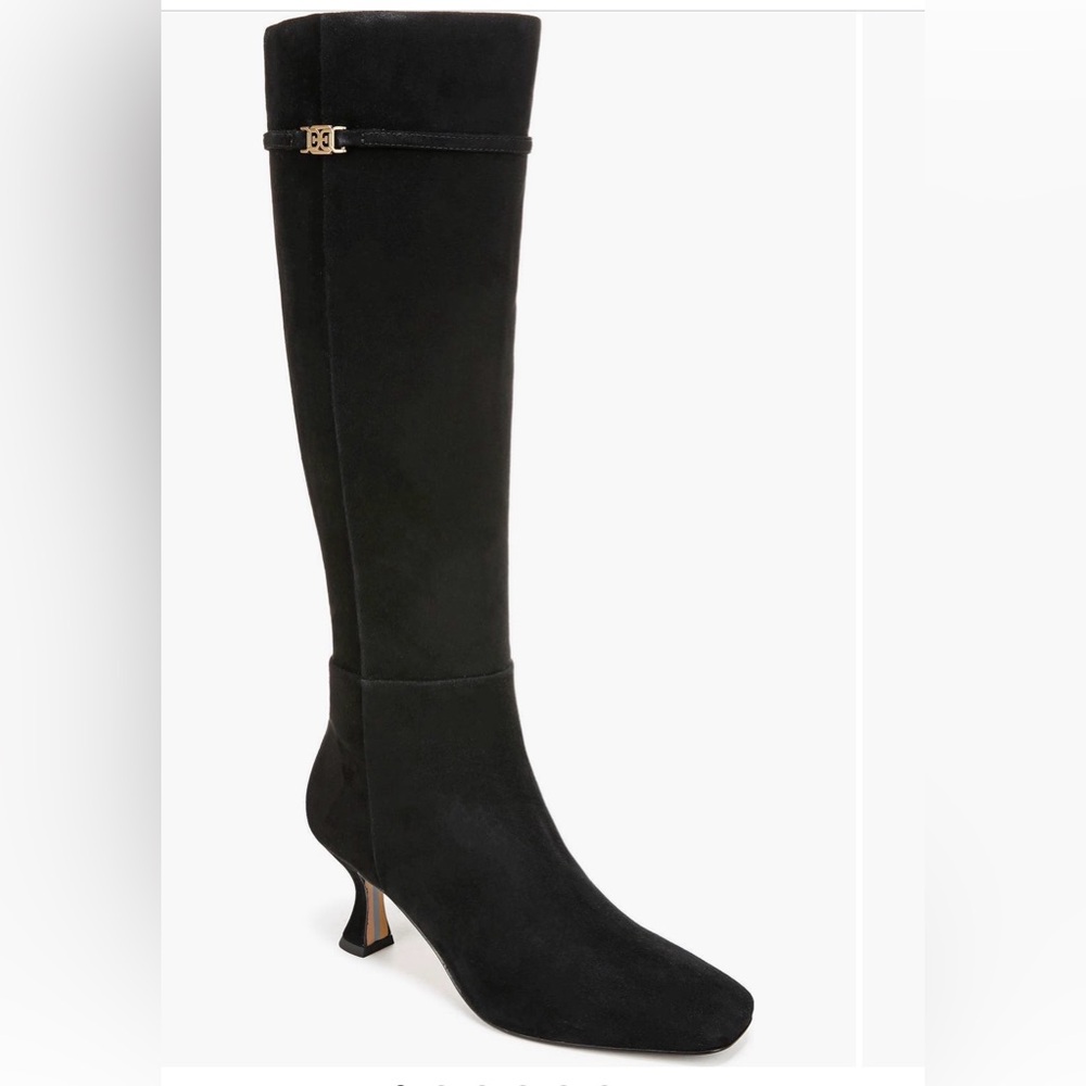 Sam Edelman
Lyla Knee
High Boot
Color: Black Suede
Width: M
Size: Wide Calf